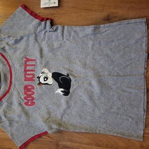 Vintage Looney Toons Good Kitty Bad Kitty Gray T-Shirt